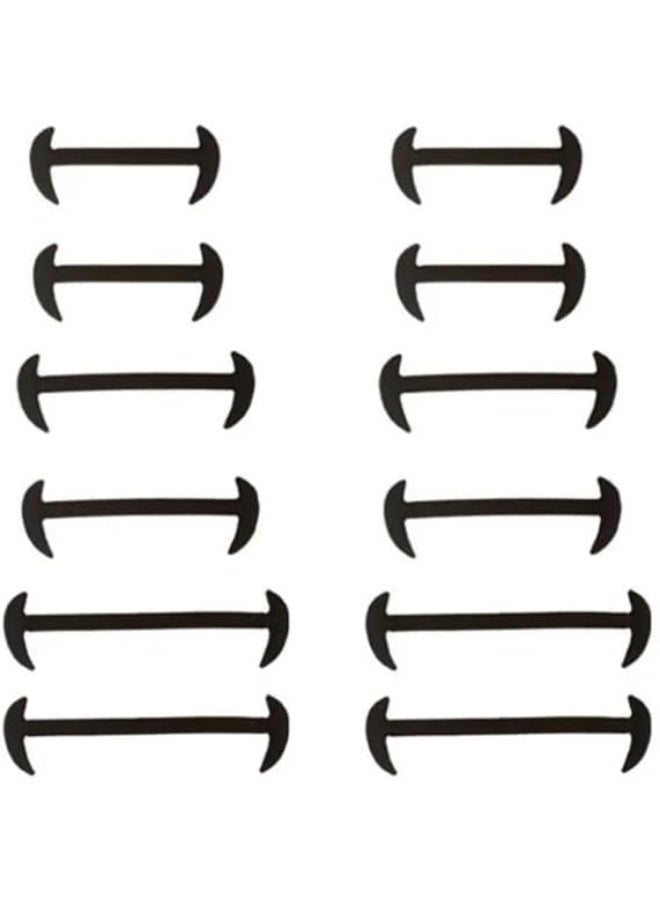 ماى سوق مجموعة أربطة أحذية مرنة من السيليكون للجنسين بدون ربط (مجموعة من 12 قطعة، 3 أحجام) - Image 5